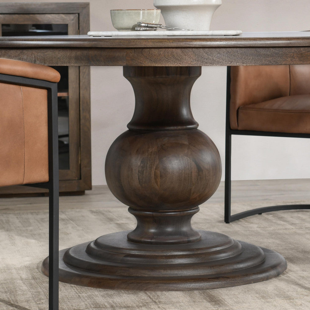 Brookside Round Dinning Table, Cocoa Brown, 60"