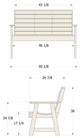 Riverside Garden Bench 4', Mangrove Brown