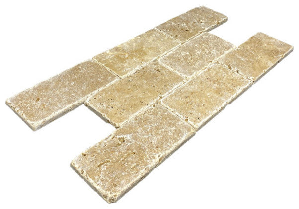 Tuscany Walnut 3x6 Tumbled Subway Tile, 30 Sq. Ft.