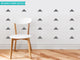 Wide Triangle Fabric Wall Decals, Set of 32, Charcoal