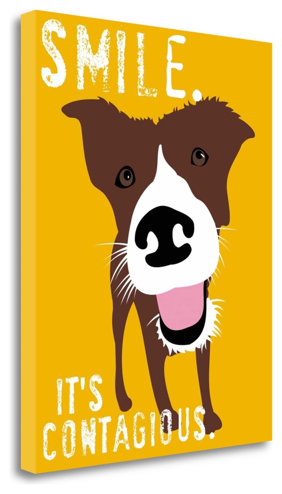 "Smile" By Ginger Oliphant, Giclee Print on Gallery Wrap Canvas, Ready to Hang