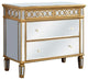 Elegant Audrey 2-Drawer Cabinet, Gold