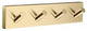 House - Quadruple Hook, Polished Brass Laqured