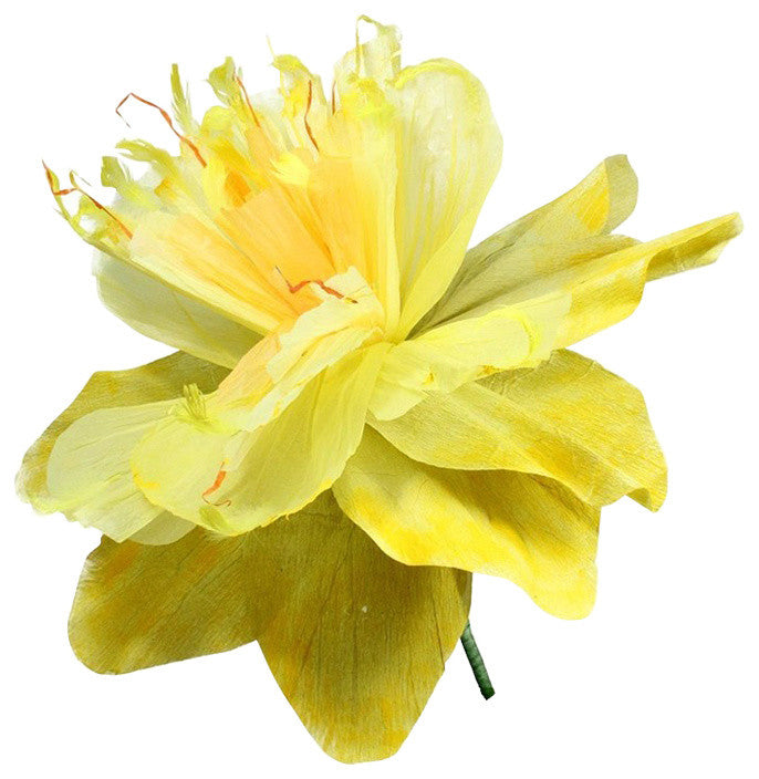 30" Yellow Green and Orange Decorative Spring Floral Artificial Craft Stem