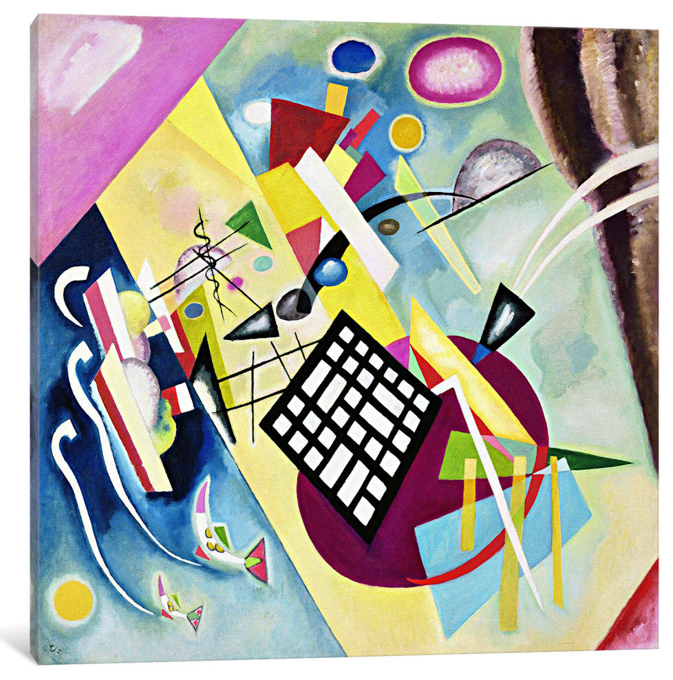 "Black Grid" Wrapped Canvas Art Print, 37x37x1.5