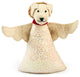 Handmade Felt Dog Angel Christmas Tree Topper in White