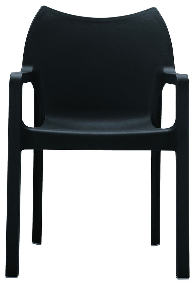 Compamia Diva Outdoor Dining Armchair, Set of 2, Black