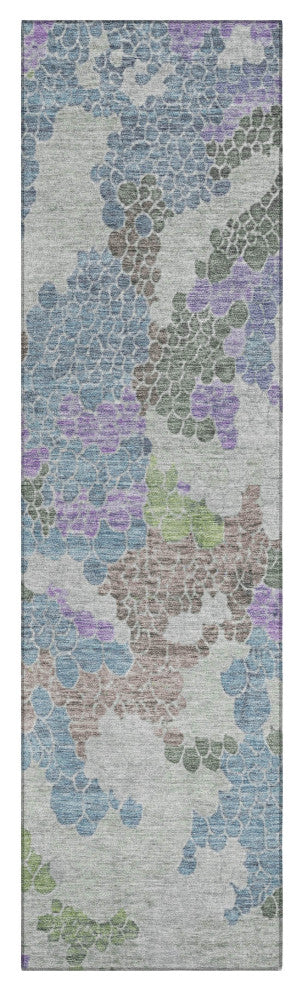 Machine Washable Indoor/Outdoor Chantille ACN1906 Blue 2'3" x 7'6" Runner Rug