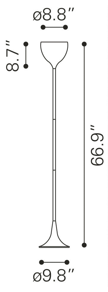 Neutrino Floor Lamp Chrome