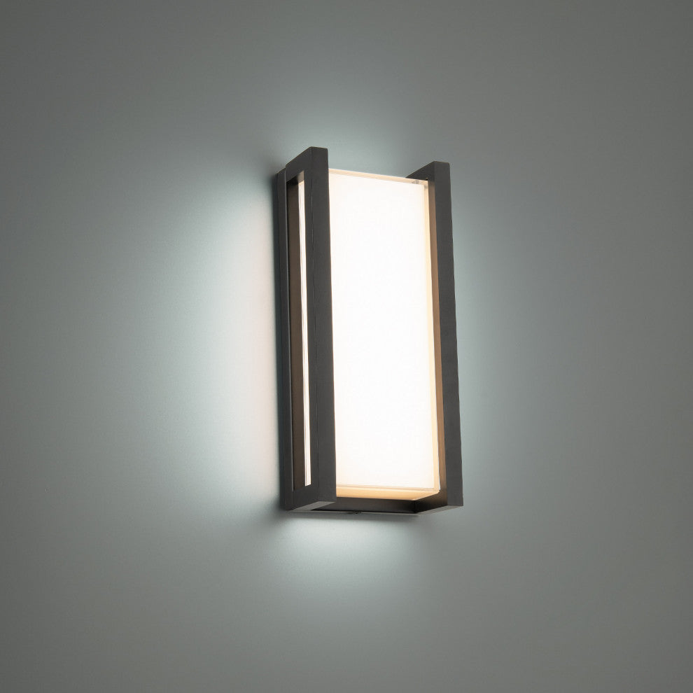 Axel LED Indoor and Outdoor Wall Light 3000K, Black, 14"