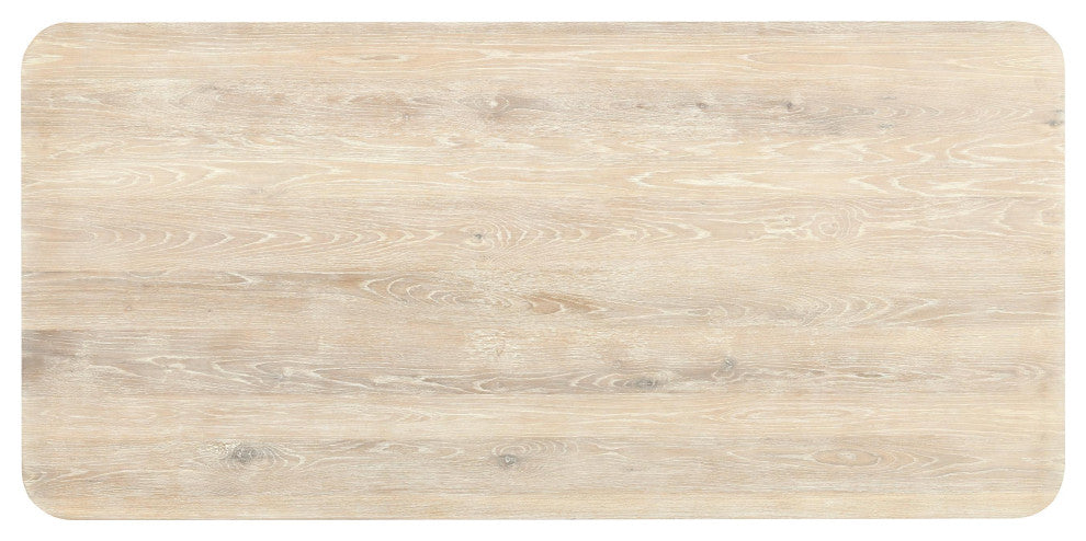 Vander 84" Wood Dining Table, Cream Washed