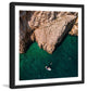 "Jagged Cliffs" Framed Print by Karolis Janulis