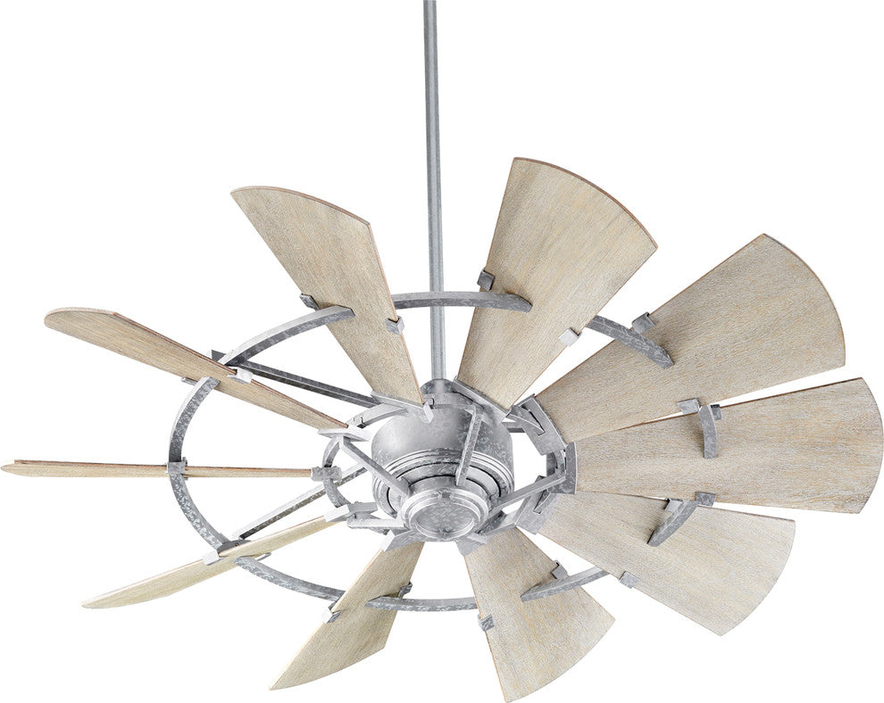 Windmill Transitional Ceiling Fan in Galvanized