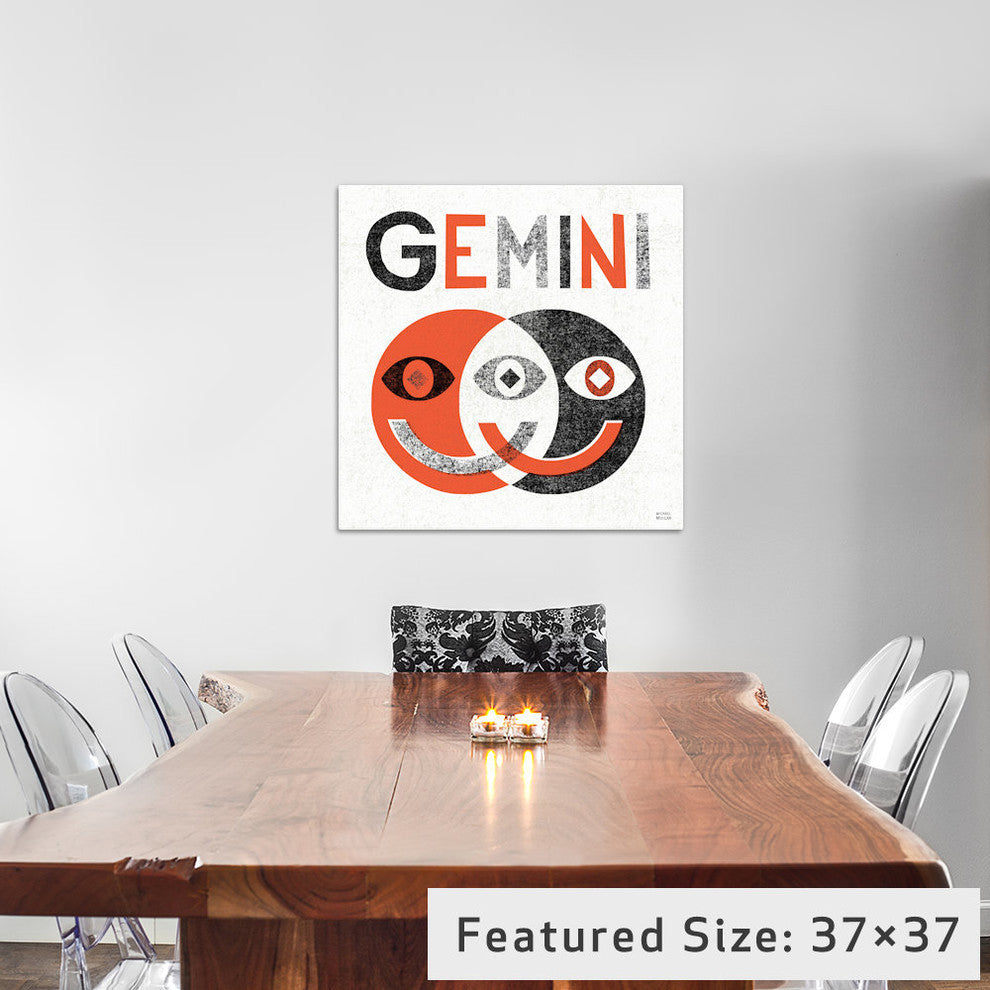 "Zodiac Gemini" by Michael Mullan, 12x12x1.5