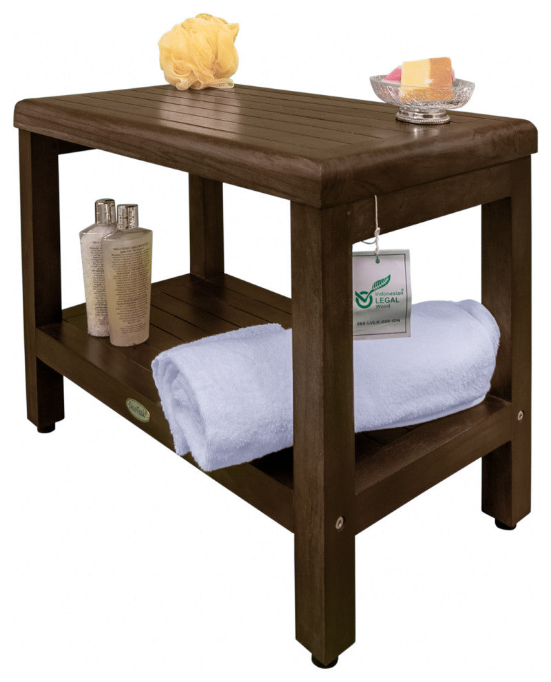 Classic Teak Shower Bench, 24"