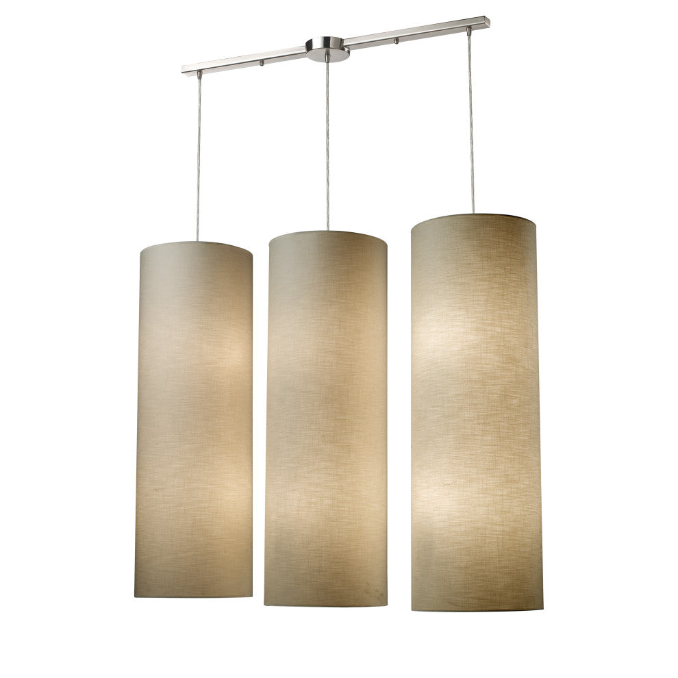Fabric Cylinders 12-Light Linear Pendant Fixture