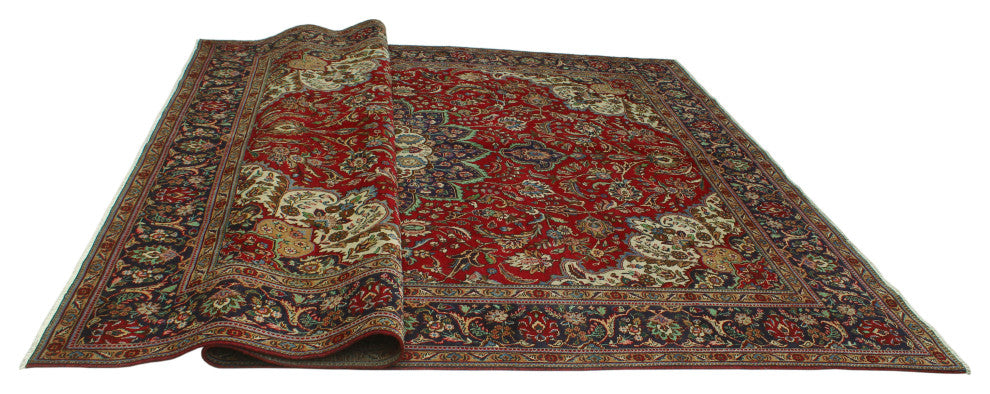 Fine Vintage Distressed Beretun Red Rug
