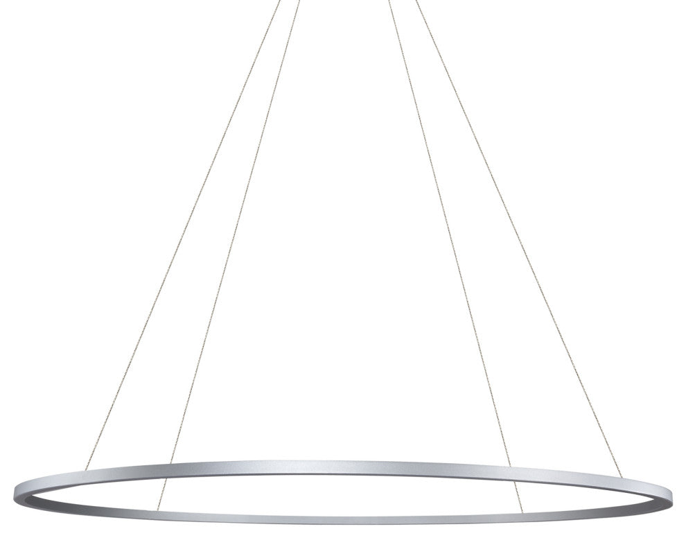 60" Tania ETL Certified Integrated LED Circular Adjustable Chandelier, Silver