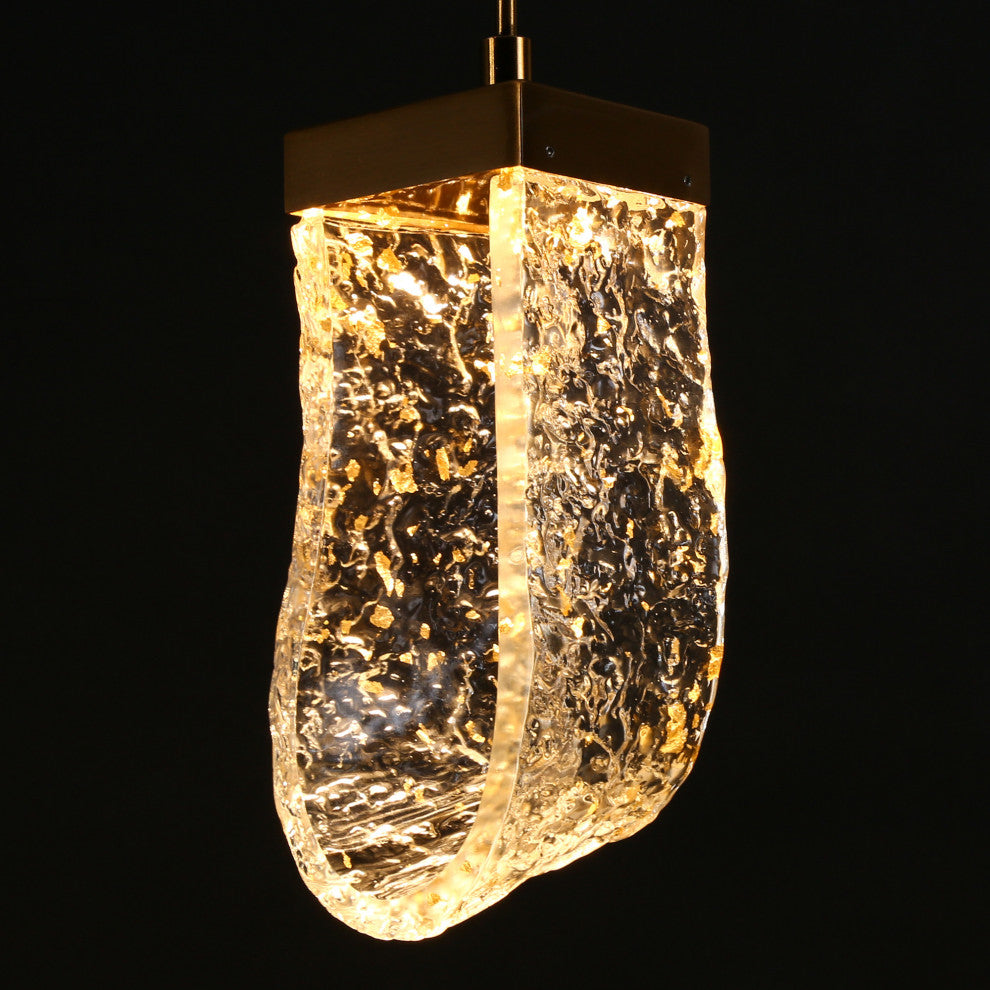 LNC Aeyilana 5-Light 28" Modern Cluster Loop LED Kitchen Island Light, Gold