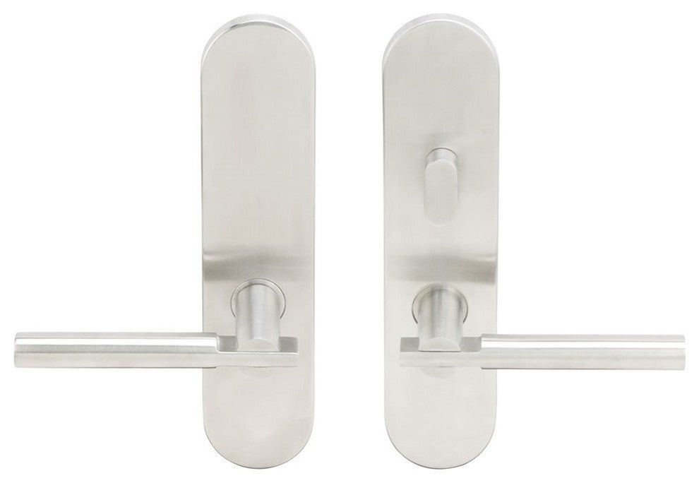 Sequoia Lever, Tubular Passage, Privacy Bolt, Left Hand, Satin Stainless Steel