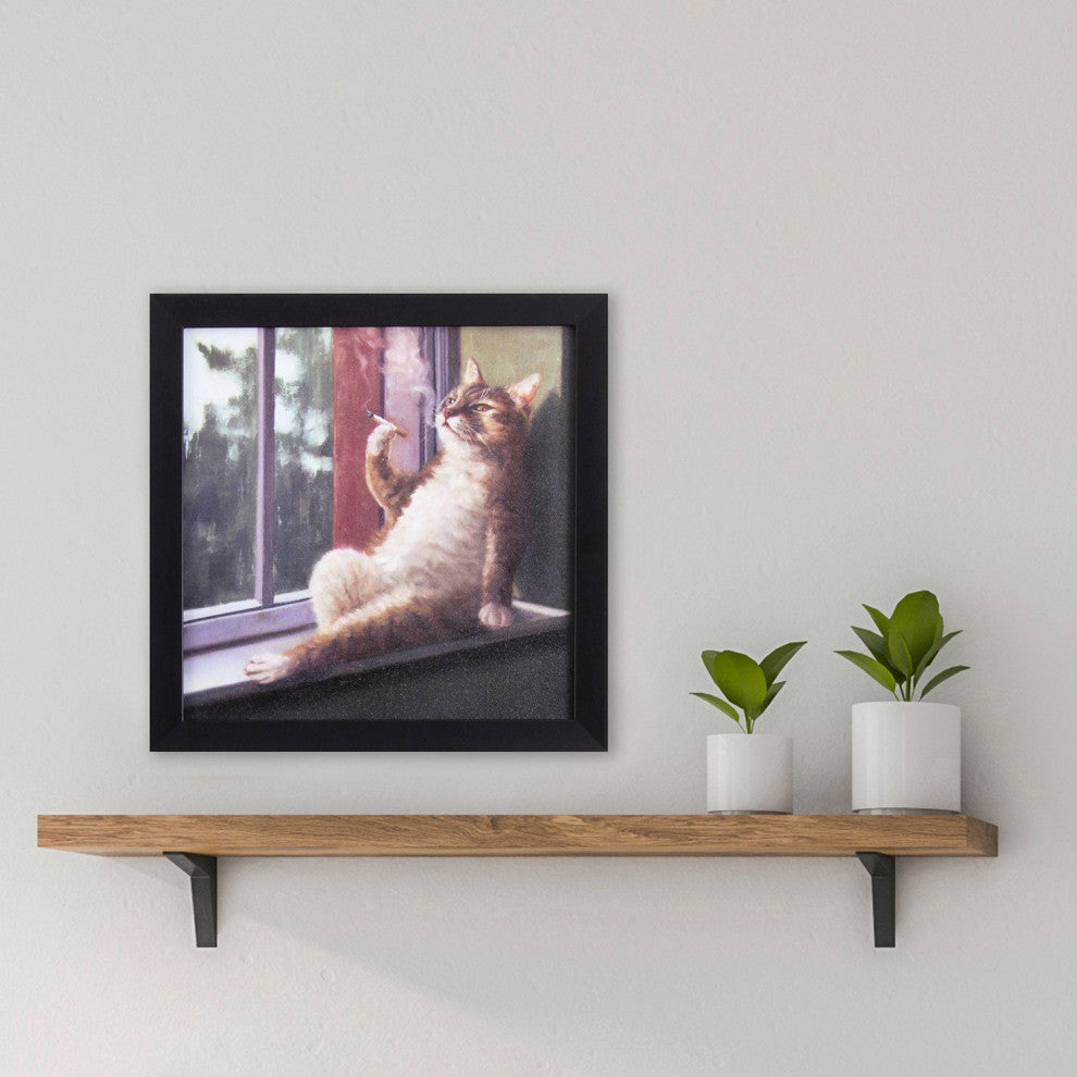 Rainy Day Blues Non-Glass Framed Art