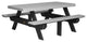 Poly 6' Rectangle Picnic Table, Dove Gray & Black