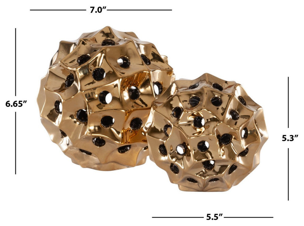 Safavieh Ovis Ceramic Vase, Gold