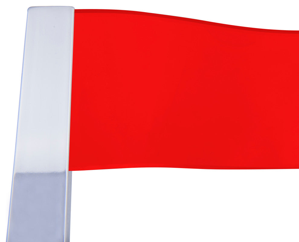 Menno Acrylic Folding Chairs Modern Stackable Foldable Dining Chair, Red