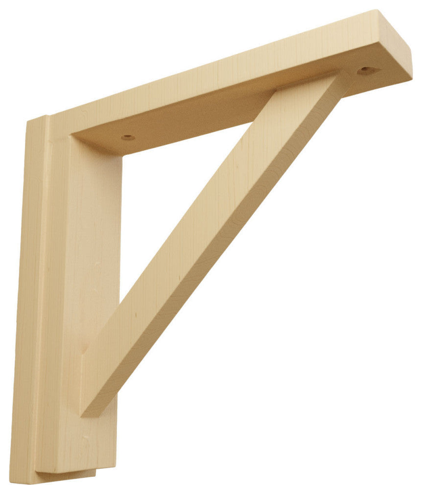 2 1/2"W x 10 3/4"D x 10 1/4"H Traditional Shelf Bracket, Alder