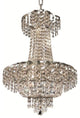 Elegant Belenus Dining Room Light, Chrome Finish With Royal Cut Crystal
