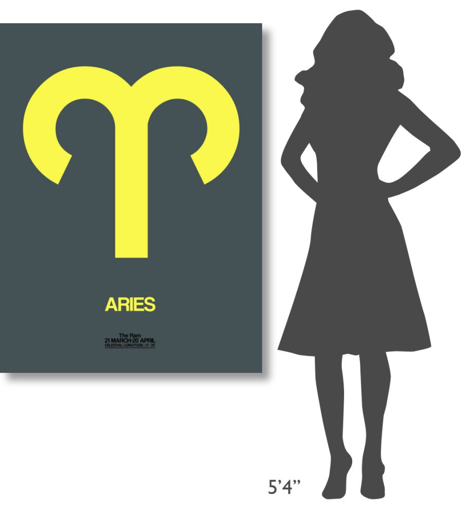 "Aries Zodiac Sign Yellow" Fine Art Print