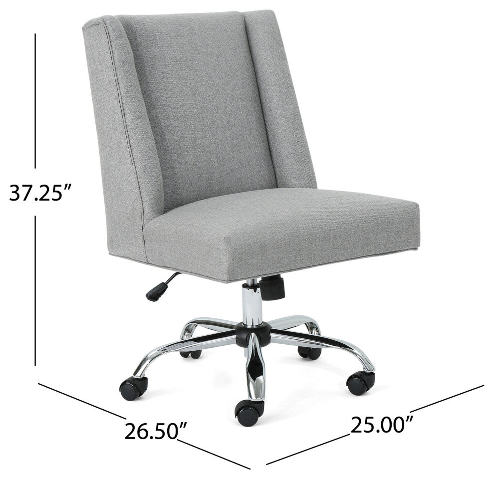 GDF Studio Tucker Traditional Home Office Chair, Gray