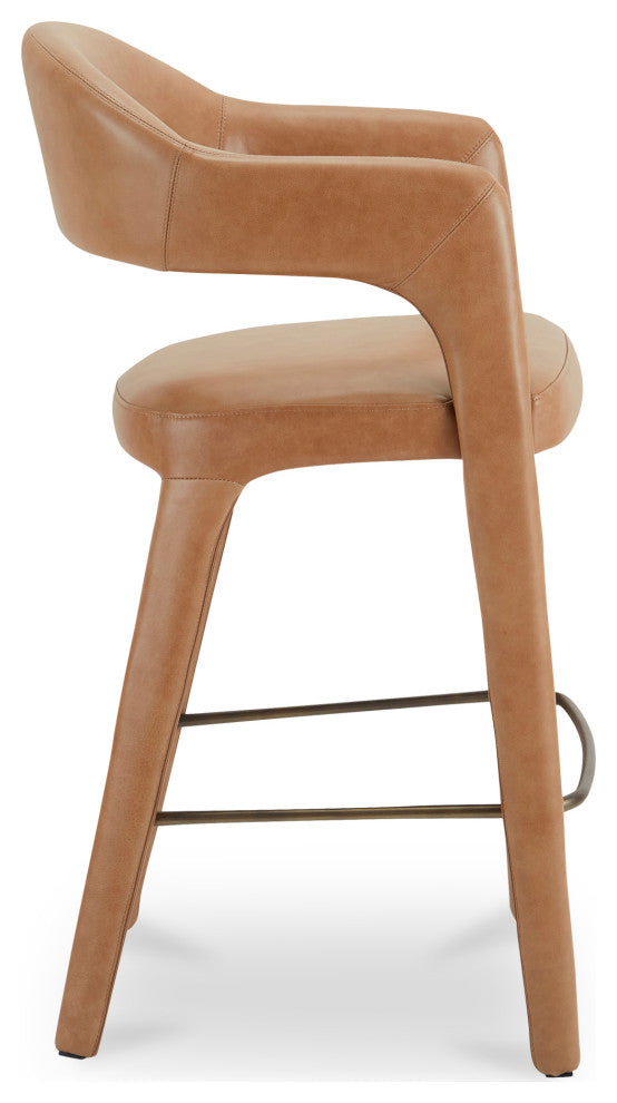 Martens Bar Stool Brown Leather