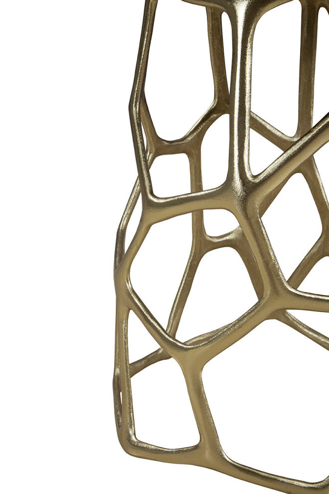 Short Ariel Aluminum End Table, Gold