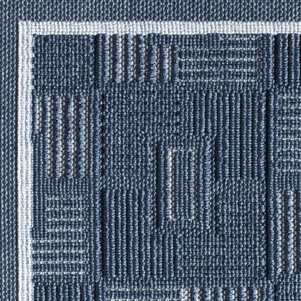 Nimes Harmonic Tile Area Rug, Dark Blue, 7'10"x9'10"