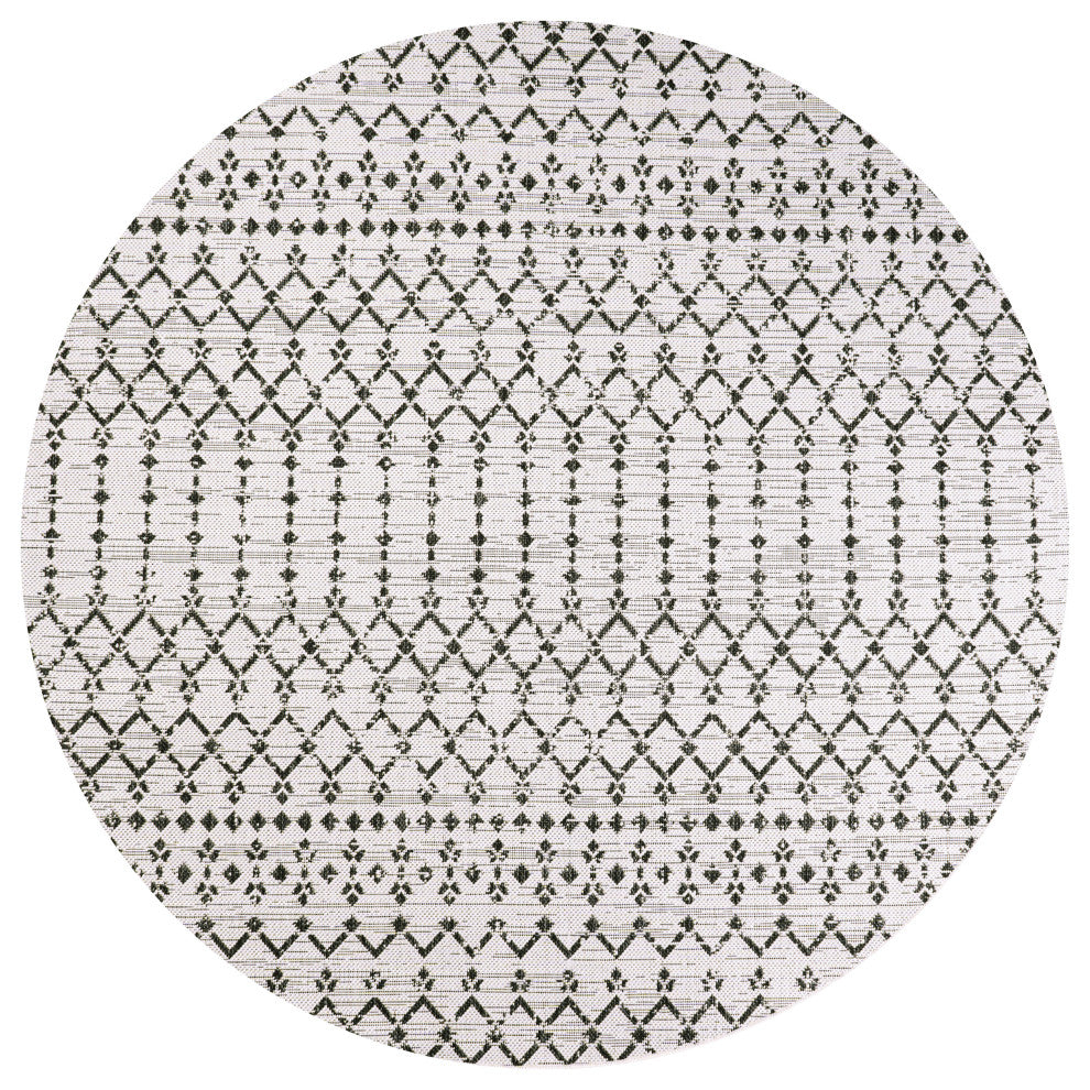 Ourika Moroccan Geometric Textured Weave Indoor/Outdoor Area Rug