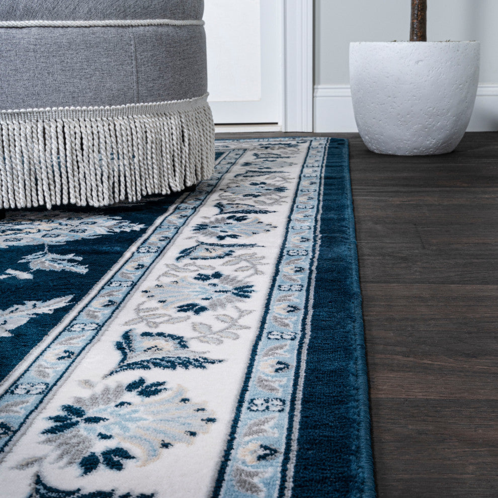 Cherie French Cottage, Navy and Ivory, 3x5