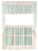 Priscilla Lace Ivory Kitchen Curtain, 24" Tier