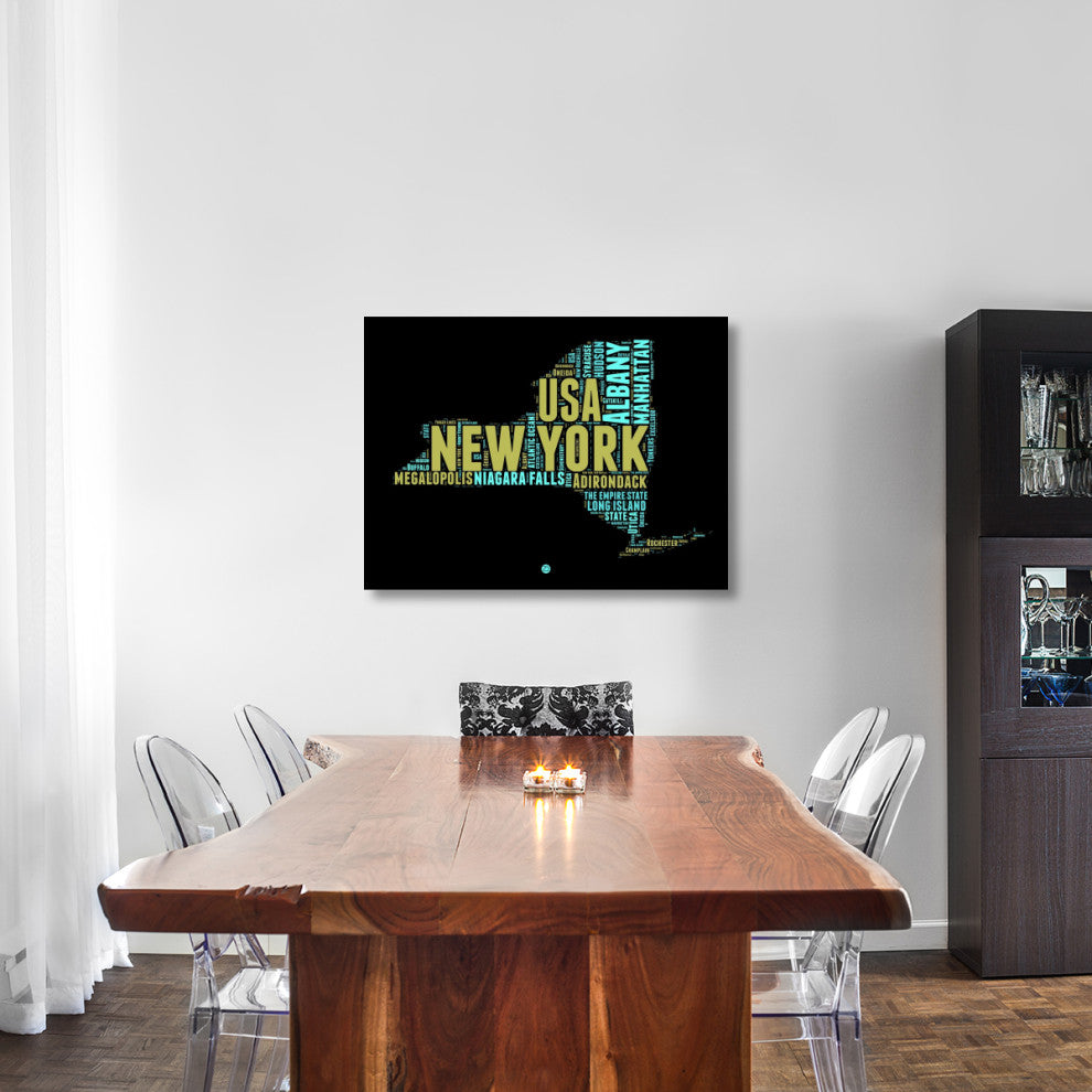 "New York Word Cloud 1" Fine Art Print