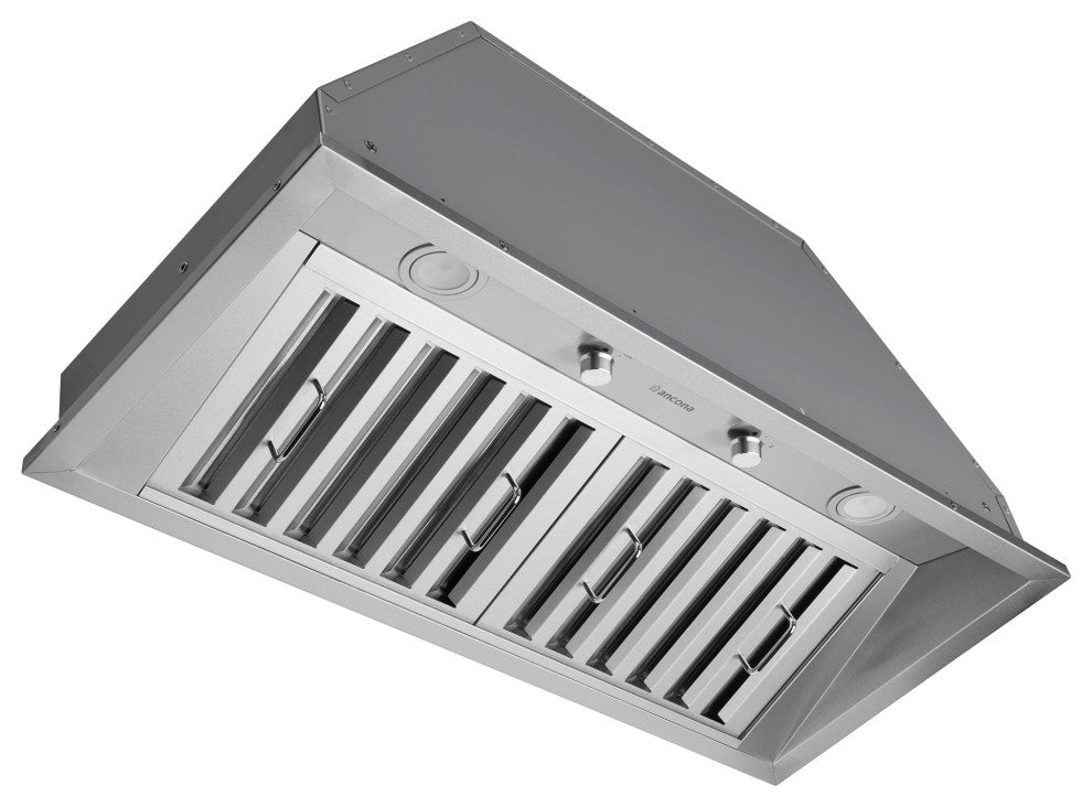 Ancona Pro 34" 600 CFM Ducted Insert Range Hood, Stainless Steel
