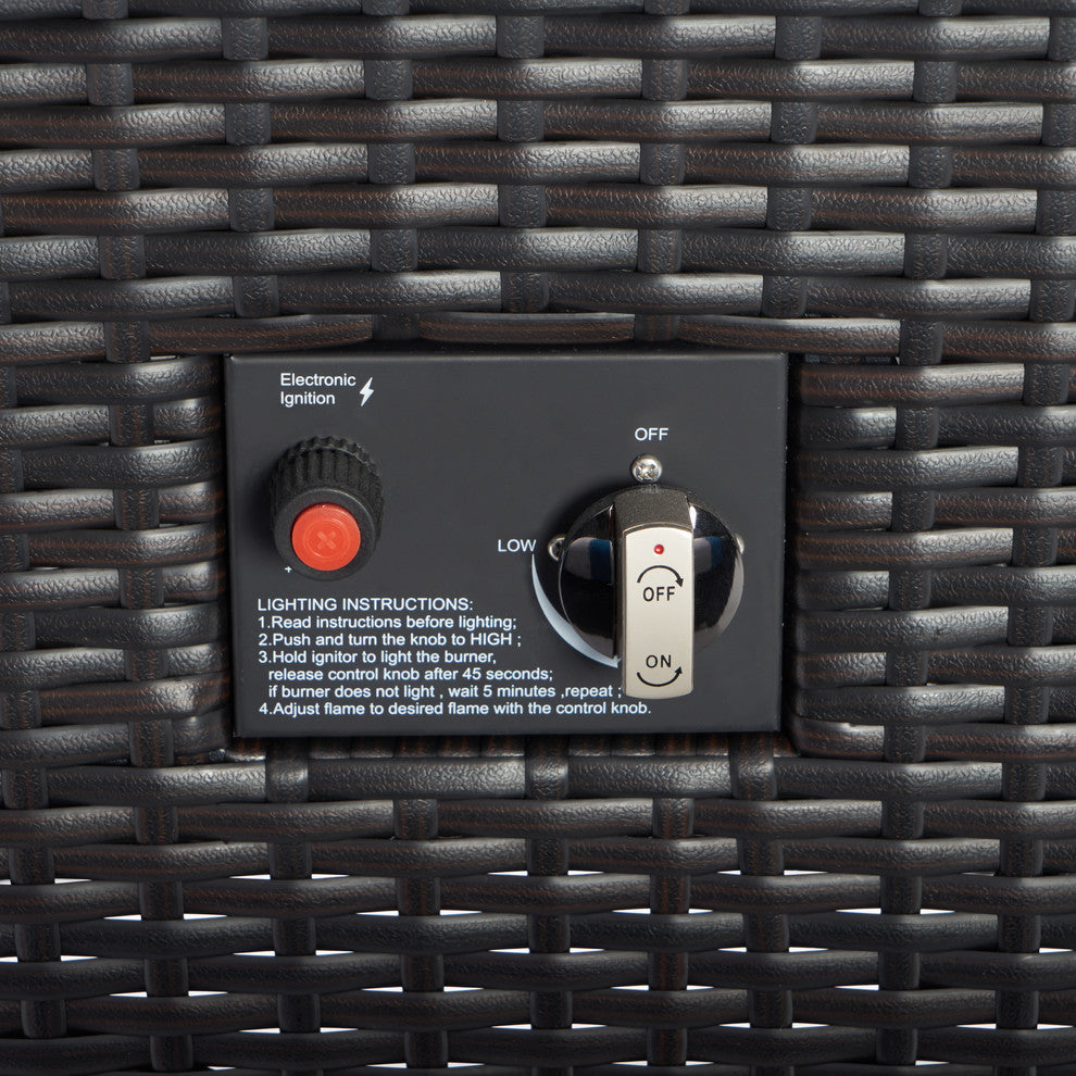 Deco 5 Piece Sunbrella Outdoor Patio Love and Motion Club Fire Set, Ginkgo Green