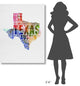 "Texas Watercolor Word Cloud" Fine Art Print