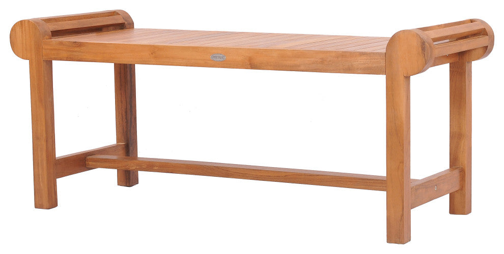 Teak Wood Lutyens Outdoor Patio Backless Bench made from A-Grade Teak Wood