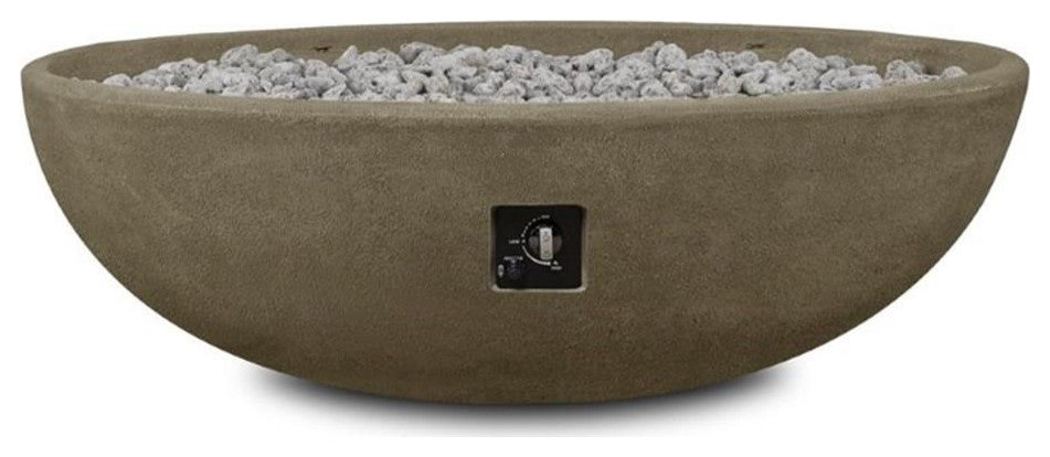 Real Flame Riverside Oval Propane Fire Bowl in Glacier Gray