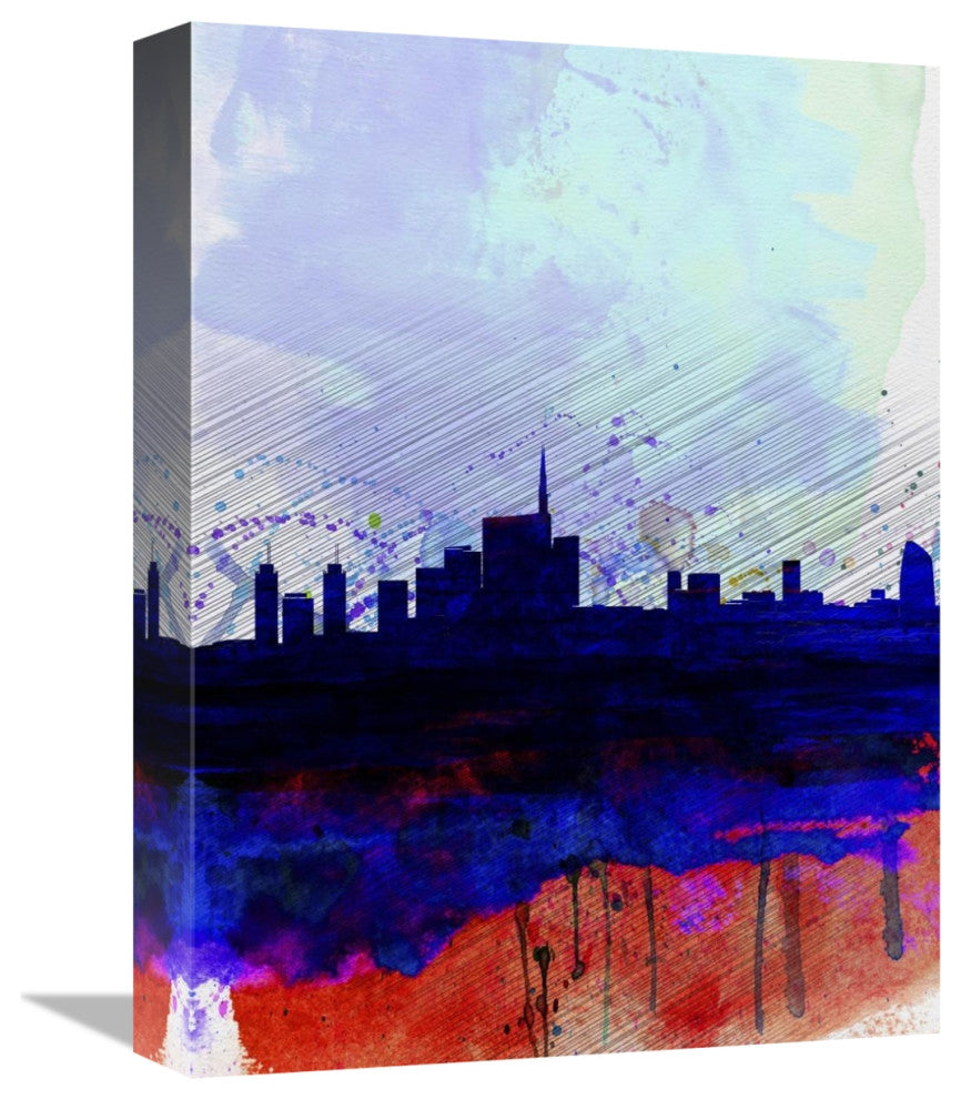 "Milan Watercolor Skyline" Fine Art Print