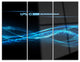 "Blue Abstract Vector Pattern" Metal Wall Art, 3 Panels, 36"x28"