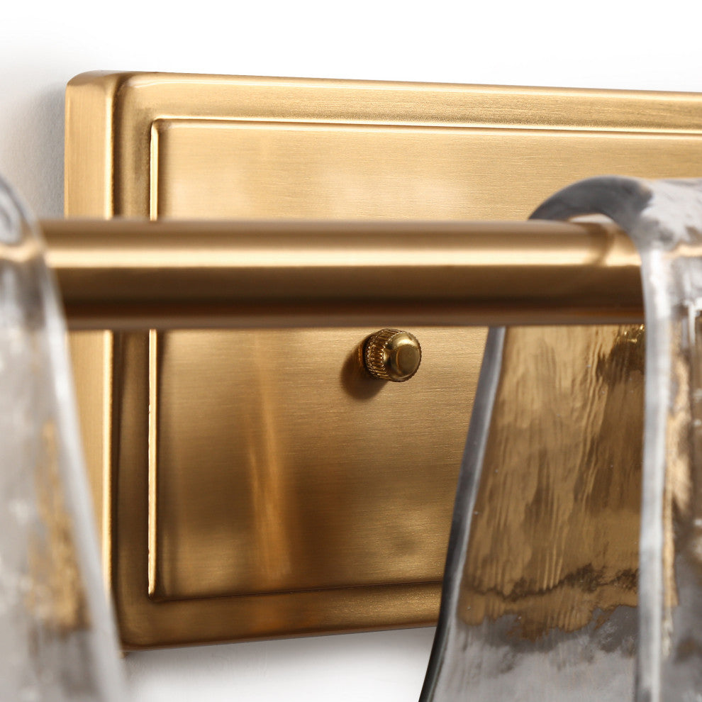 LNC Afmean 3-Light 24"W Modern Smoked-Gray Bathroom Vanity Light