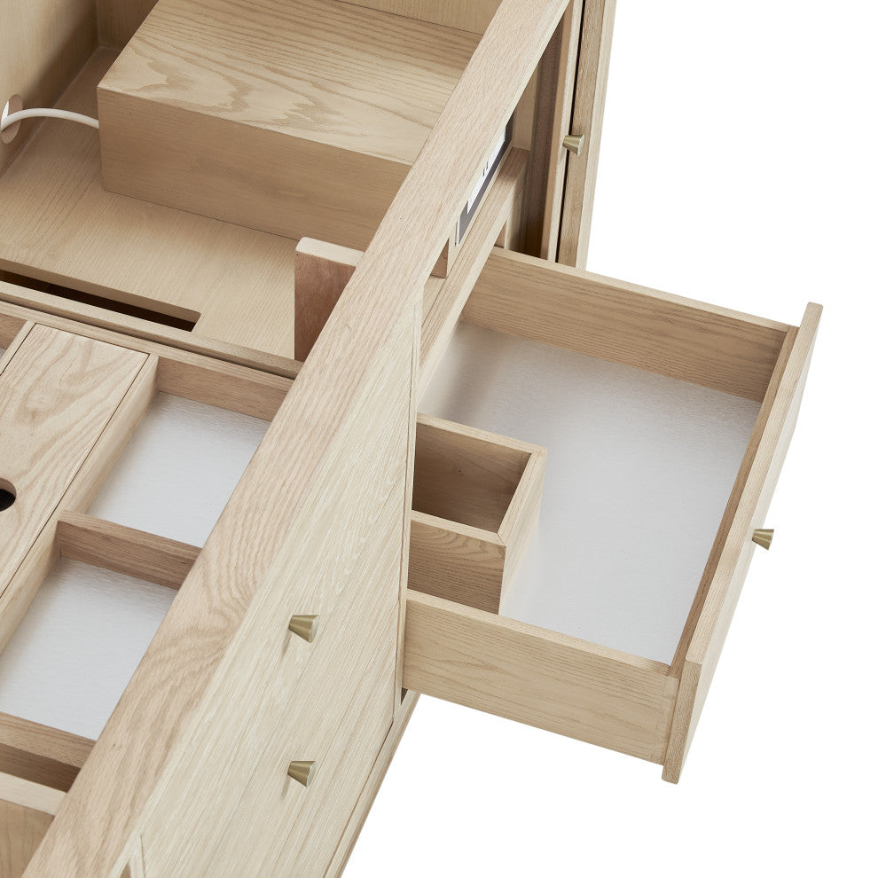 Marigot Single 72" Double Vanity, Oak, 1-Hole 3 CM White Zeus Top, Backsplash