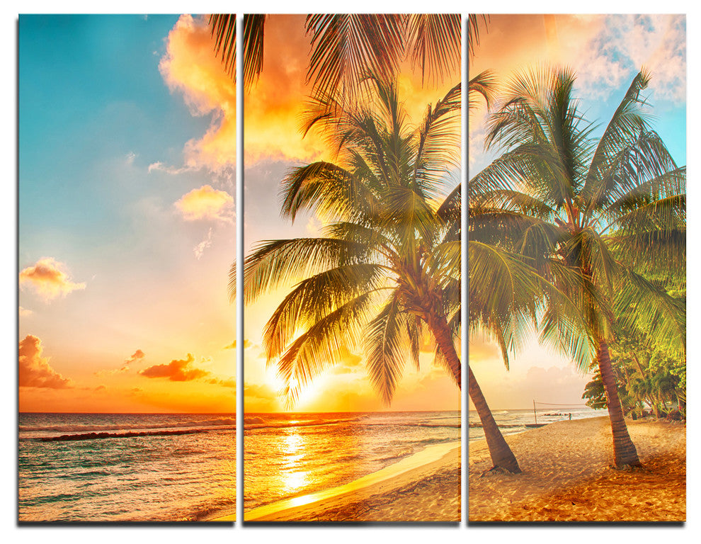 "Barbados Landscape" Photography Metal Wall Art, 3 Panels, 36"x28"