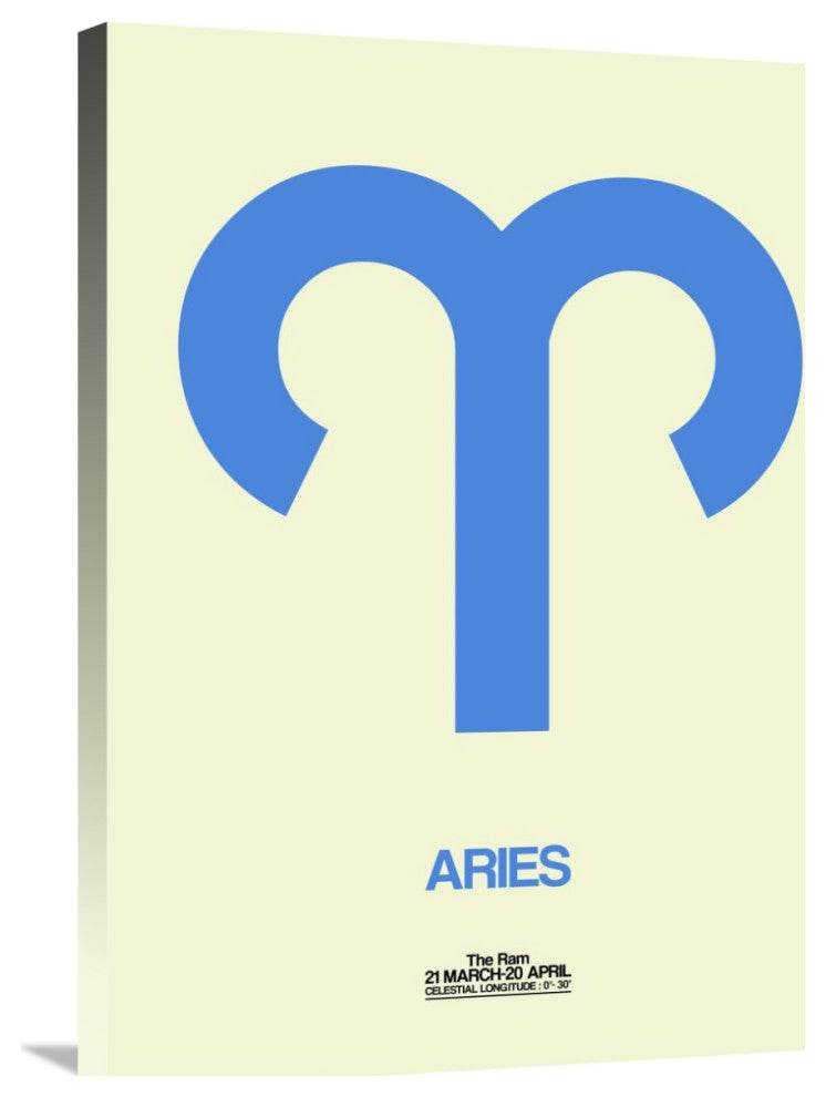 "Aries Zodiac Sign Blue" Fine Art Print